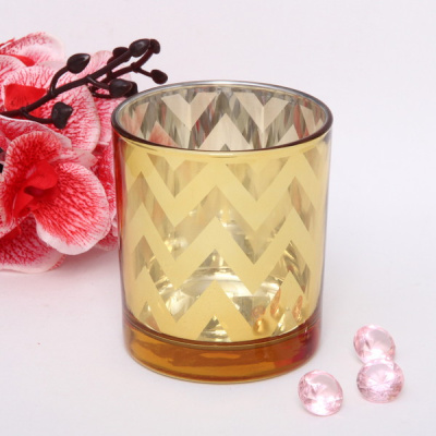 Подсвечник "Зиг-заг" 8,8*10см цвет золото (1/24)