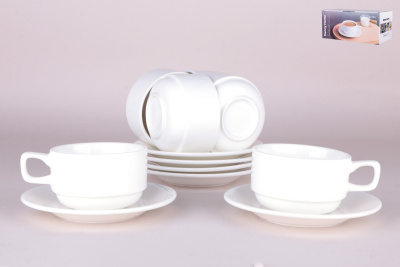 Набор чайный 12пр 220мл Coffe п/у (фарфор) (1/8)