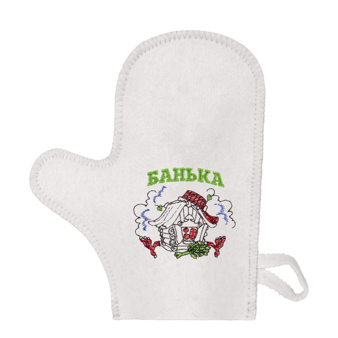 Рукавица «Банька» Эко, БАННАЯ ЛИНИЯ™(70%шерсть,30%полиэстер) (20/20)