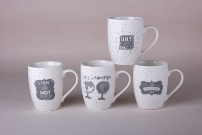 Кружка 350мл Life микс (4диз) фарф (12/72)