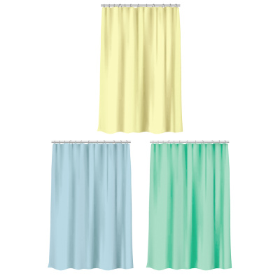 Штора д/ванной 180*180см VETTA ПЕВА  мягкая упак. (3цв) (1/10/200)