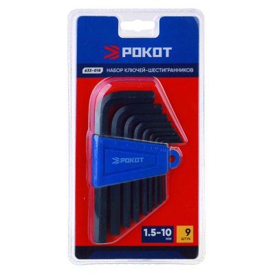 Набор из 9 комбинированных ключей (1,5-10мм) РОКОТ (1/72) Набор из 9 комбинированных ключей (1,5-10мм) РОКОТ (1/72)
