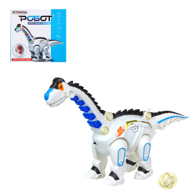 Робот Дино, откладывает яйца, свет, звук, движ., 2 яйца, 3хААА, 16х9х15см(1/36)