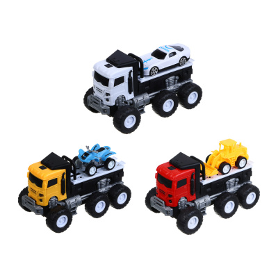 Грузовик с машинкой "Городской", инерция, АБС, PP, 15х10х8,8 см, 3диз ИГРОЛЕНД (1/72)