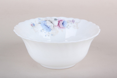 Салатник 12,5см 300мл Blue flowers стеклокер. (6/72)