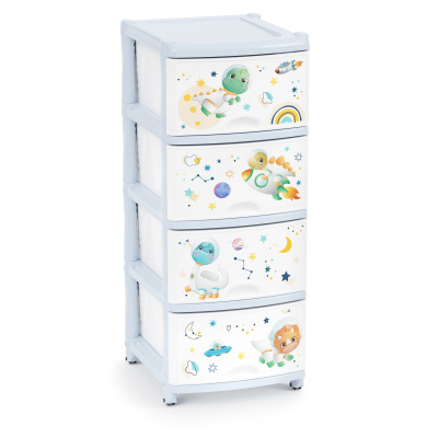 Комод детский (для мальчиков) 4-х секц. пласт.(1)