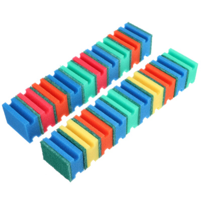 Набор губок д/мытья посуды ПРОФИ эконом, 10шт, 80х60х38мм VETTA (20/20)