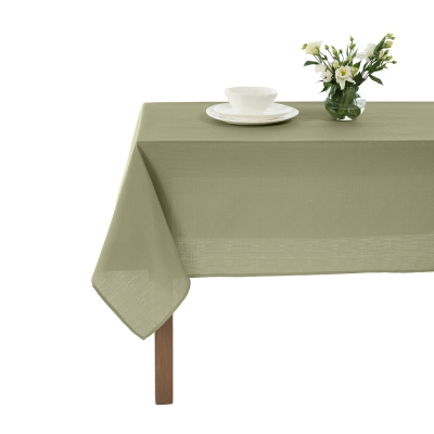 Скатерть текст. лён с водоотт. проп., 140х140см, 100% полиэстер,PROVANCE Эвкалипт (6/24)