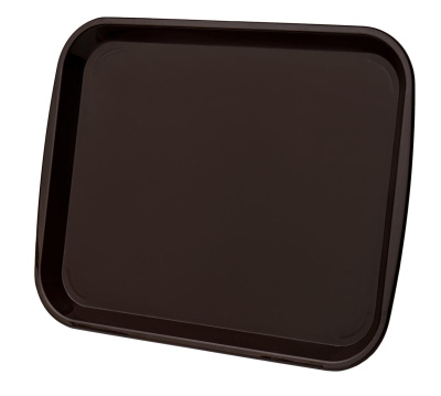 Поднос прямоугольный 470*365 мм коричневый пластик(1/25)