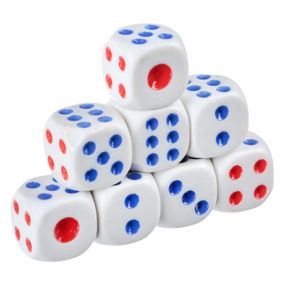 Кубики игральные 8шт 11*11мм (пластик) (1/50)