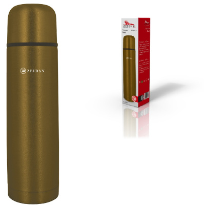 Термос ZEIDAN 1000 мл, нжс,открытие пробки одним нажатием.(1/24)