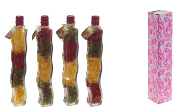 Бутылка декоративная "Овощи", L4,5 W4 H30 см, (4в)(стекло,полим.мат.натур.мат.)п/у (1/36)