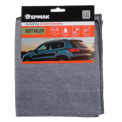 Салфетка из микрофибры, 35х40см, Dustkiller ЕРМАК (10/300) Салфетка из микрофибры, 35х40см, Dustkiller ЕРМАК (10/300)