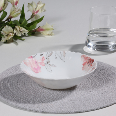 Салатник 16.5см опаловое стекло MILLIMI Роселла (6/48)