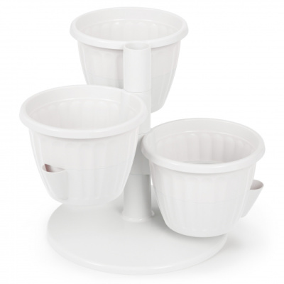 Горшок цв. "Каскад" 0,7л (белый) пласт (уп.12)