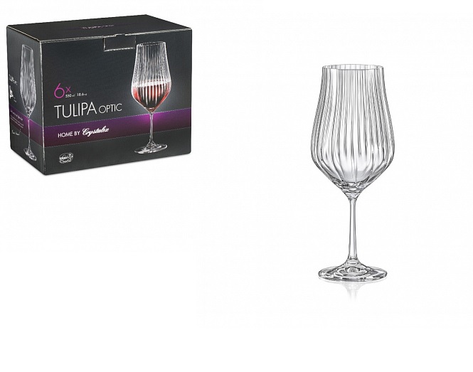 Набор бокалов для вина 550мл 6шт TULIPA OPTIC стекло (8)