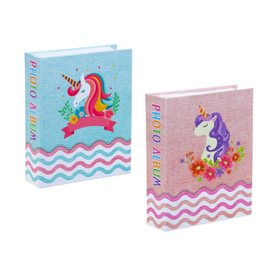 Фотоальбом "Единорог" на 40 фото, 10х15см, ПВХ, картон, в кейсе, 2диз(4/72)