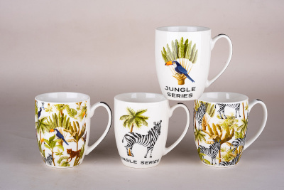 Кружка 350мл микс (4диз) (фарф.) (12/72)