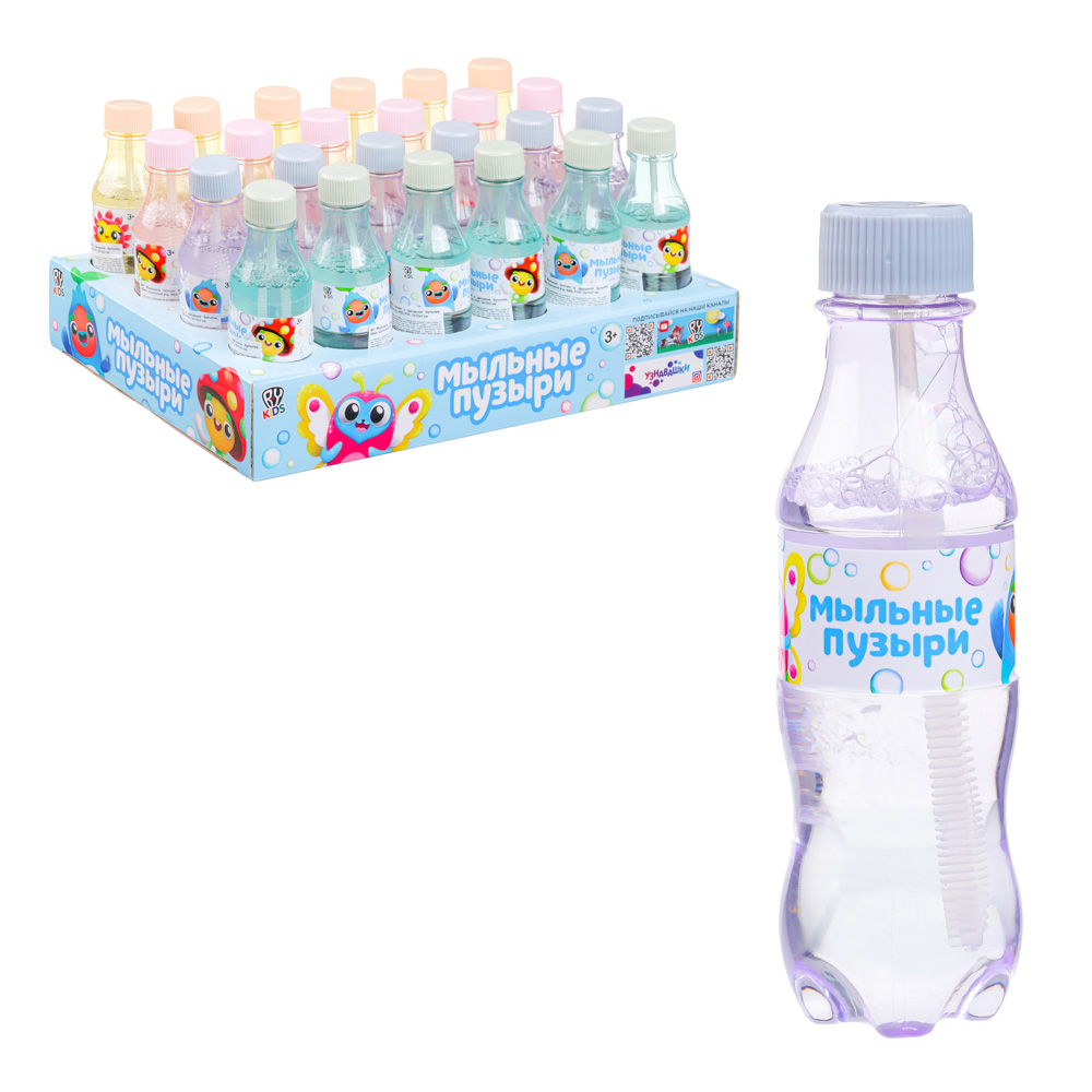 Мыльные пузыри в фигурной бутылке, 85мл, мыльный р-р, ABS, PVC, 3х13х3 см (24/24)