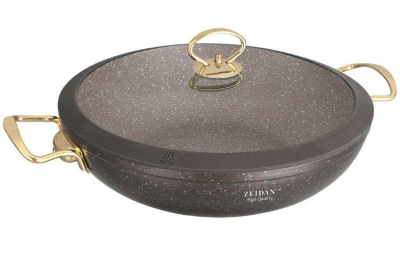 Вок с крышкой  ZEIDAN 7,0 л Espresso алюм.стек.крыш. (1/6)