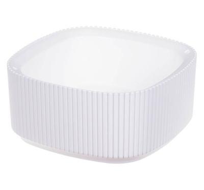 Кашпо СТРИП 200х200мм 1,6л со вставкой Белый (1/8)