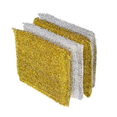 Набор губок для кухни 4шт 8*12см (золото-серебро) VETTA (1/12/240)