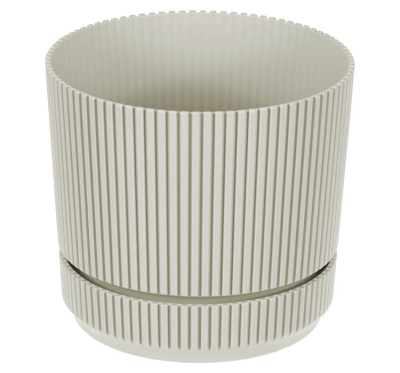 Кашпо СТРИП D170мм 2,3л с подставкой Кремовый (1/9)