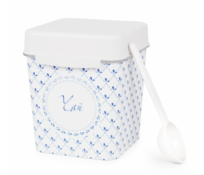 Емкость "Флорель" 1,2л (чай) с ложкой пласт (1/12)