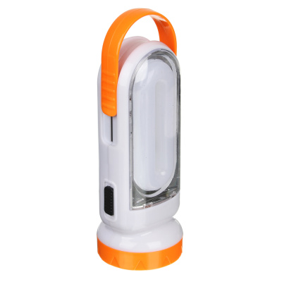 Фонарь 2-в-1 тм ЕРМАК, аккумуляторный,17+0,5Вт LED,шнур 220В,солнечн.батарея,пластик, 14,5x5,5см (1)