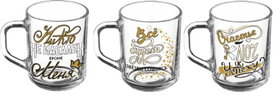 Кружка 200мл "Green tea" На позитиве (стекло) (20/1320)