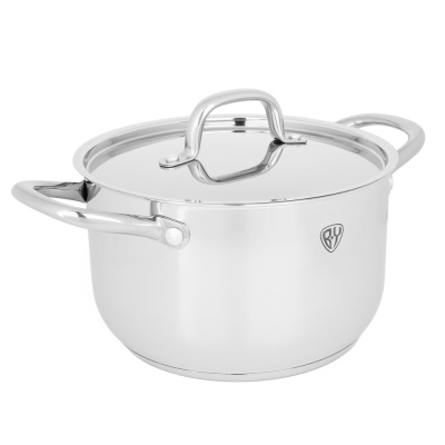 Кастрюля 22х13,5см, 5,0л, с нерж. крышкой, индукция, нерж.сталь 18/10 BY COLLECTION Промо (1/4)