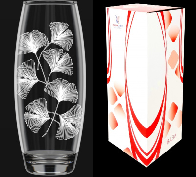 Ваза для цветов "Каллы" h=26см (гравировка с напылением) (1/6)