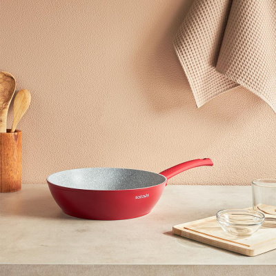 Сотейник 260мм SATOSHI Верден АП,литая,мрамор, индукц (1/6)