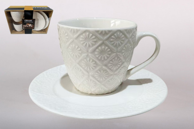 Набор чайный 2пр 240мл (фарф.) (1/24)