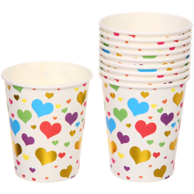 Стакан бумажный 0,2л в наборе 10 шт "Любовная история" (1/300)