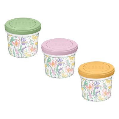 Банка с завинчив. крышкой 1л, пластик, 3 цв Ботаника (1/18)