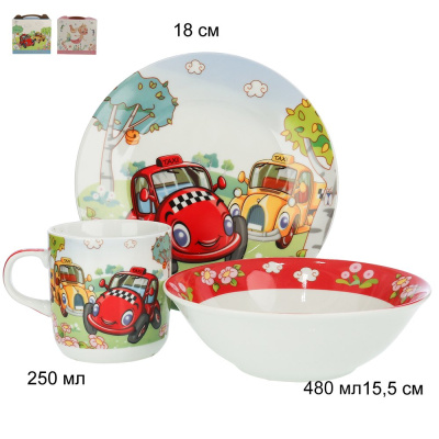 Набор посуды 3 предмета,керам. (1/12)