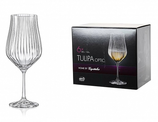 Набор бокалов для вина 350мл 6шт TULIPA OPTIC стекло (1/8)