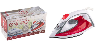Утюг 2200Вт ENERGY EN-353 оранжевый, пар, спрей, пар.удар, самооч., тефлон.подошва, антина (1/10)