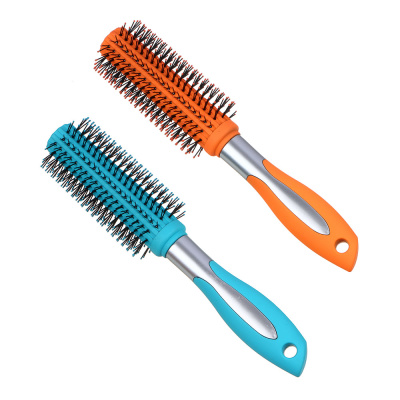 Расческа-брашинг, пластик, силикон, 23,5см, 2 цвета ЮНИLOOK (1/12/120)