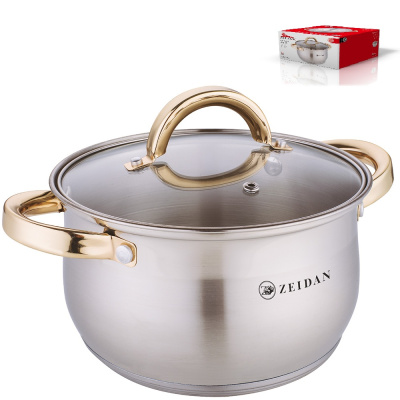 Кастрюля 6,6 л,нжс, 5-ти степовое капсул.индукц.дно,ст/кр, п/у(1/6)