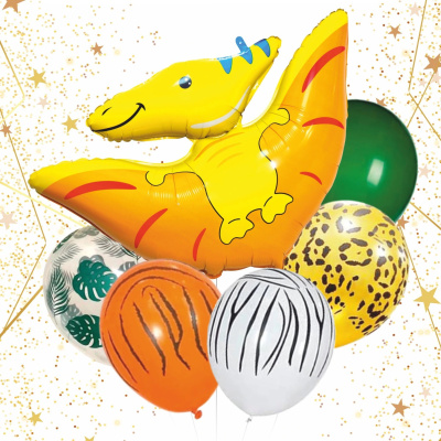 Набор шаров 6 шт "Динозавр - Весёлый день" (10/10)