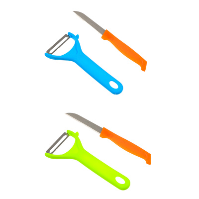 Набор 2пр (овощечистка 13,5см, нож 15,5см ) (пластик/мет) (1/12/36/288)