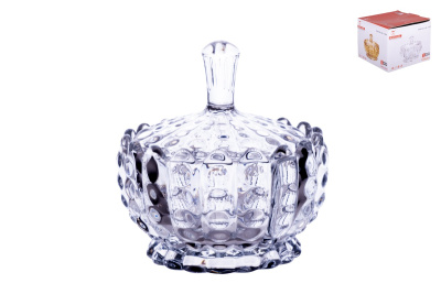 Ваза сервировочная 8.5х10х6.5см с/кр стекло (1/48)