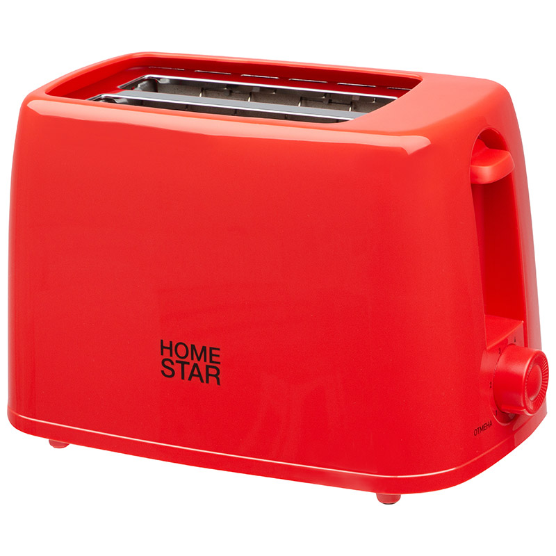 Тостер HOMESTAR 650Вт HS-1015, красный (1/6)