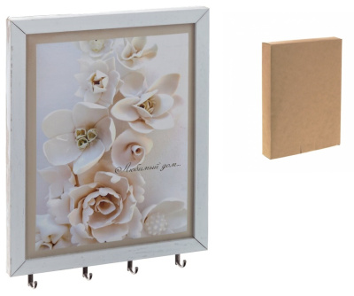 Ключница L22 W2,5 H30 см (дерево,металл,полим.мат.) (1/12)