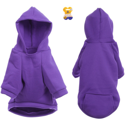 Кофта - толстовка д/мелких пород собак "BRO Style",цв.фиолетовый,р L (на флисе) (1/12)
