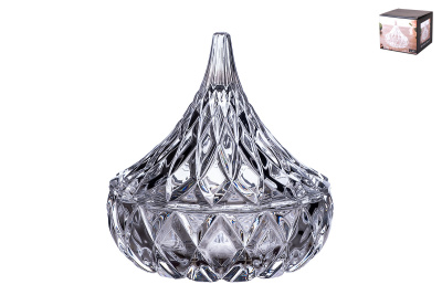 Ваза сервировочная 12,5*12,5см с/кр (стекло) (1/36)