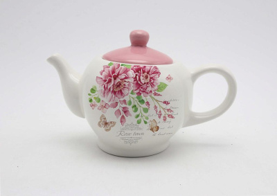 "Дикая роза" Чайник 1000мл п/у керам.(1/24)