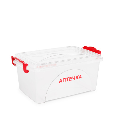 Контейнер "Аптечка" 4,5л прямоугольный (с ручками) (уп.12)